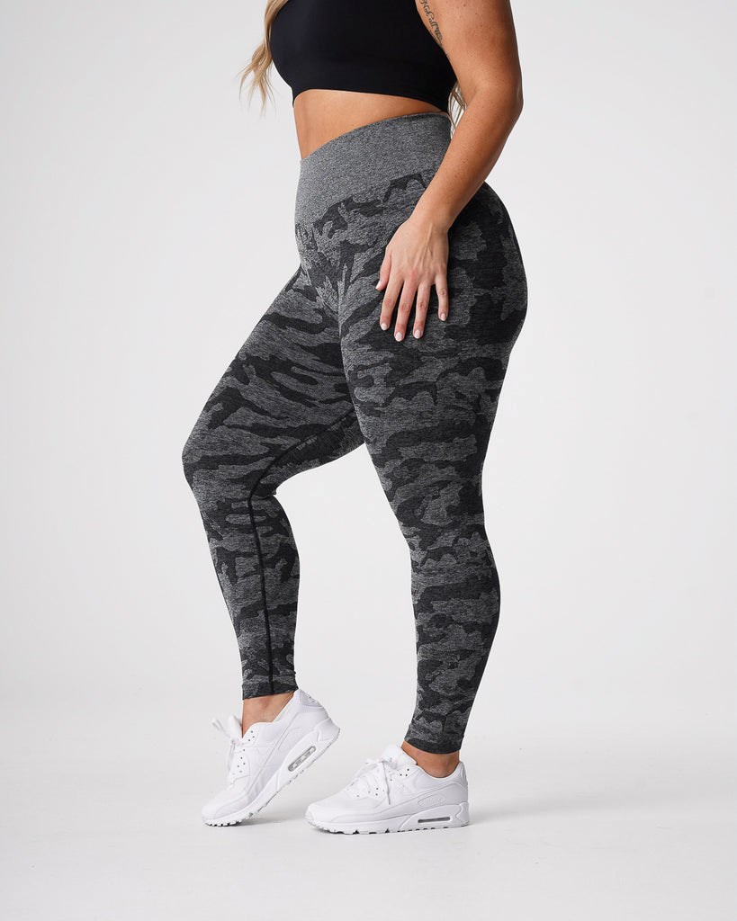 NVGTN Camo Seamless Leggings Noir  Leggings Femme | ZET-9247909