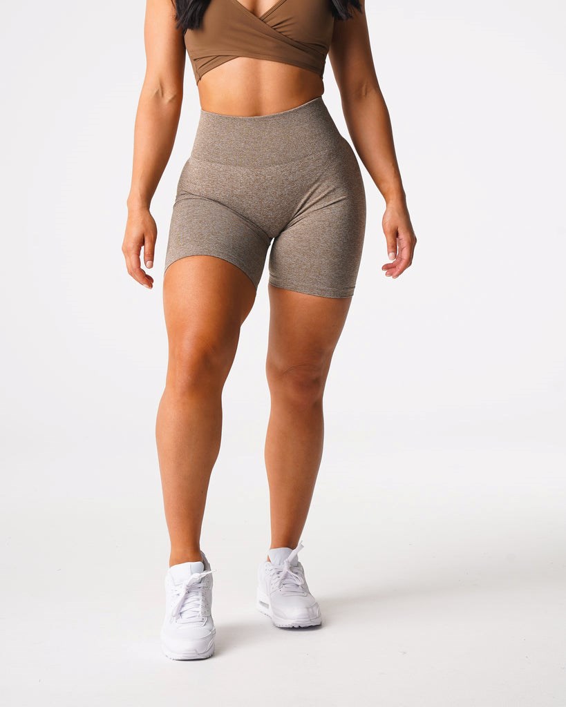 NVGTN Scrunch Seamless Shorts Mocha  Shorts Femme | QXX-6330049