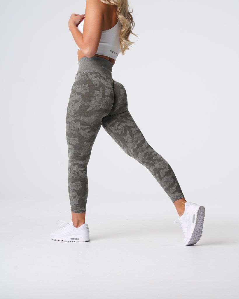 NVGTN Camo Seamless Leggings Kaki Vert  Leggings Femme | QXA-3510542