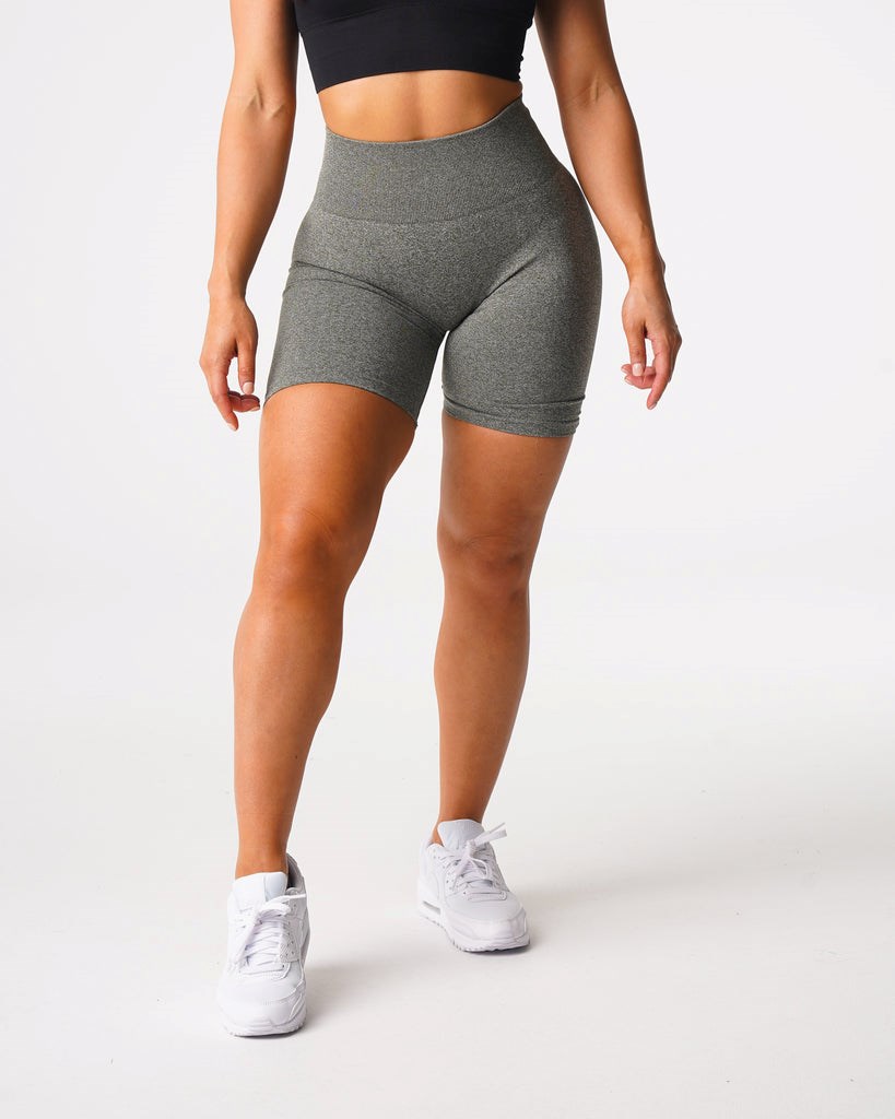 NVGTN Scrunch Seamless Shorts Kaki Vert  Shorts Femme | ECP-3526718