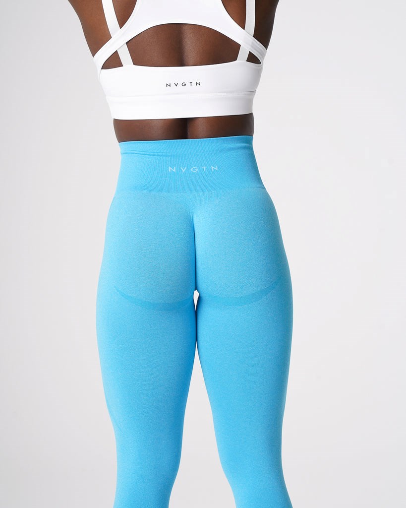 NVGTN Contour Seamless Leggings Aqua  Leggings Femme | DTX-0454850