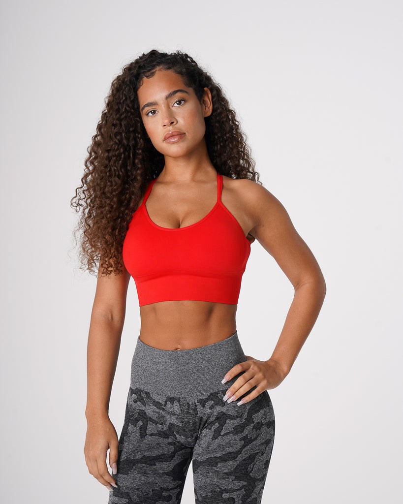 NVGTN Flourish Seamless Bra Scarlet  Soutien Gorge Sport Femme | LGD-1267832