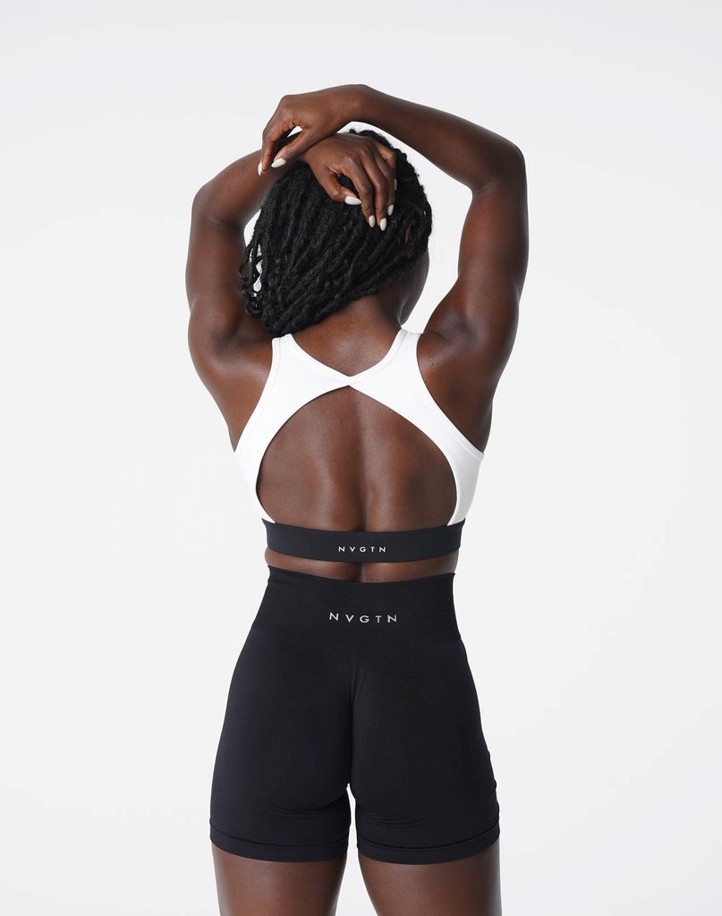 NVGTN Agility Bra Blanche  Soutien Gorge Sport Femme | QCR-3909006