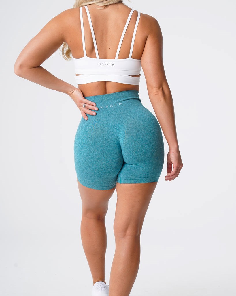 NVGTN Pro Seamless Shorts Teal  Shorts Femme | FFV-3122658