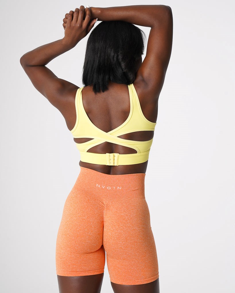 NVGTN Allure Bra Jaune  Soutien Gorge Sport Femme | YKB-5172309