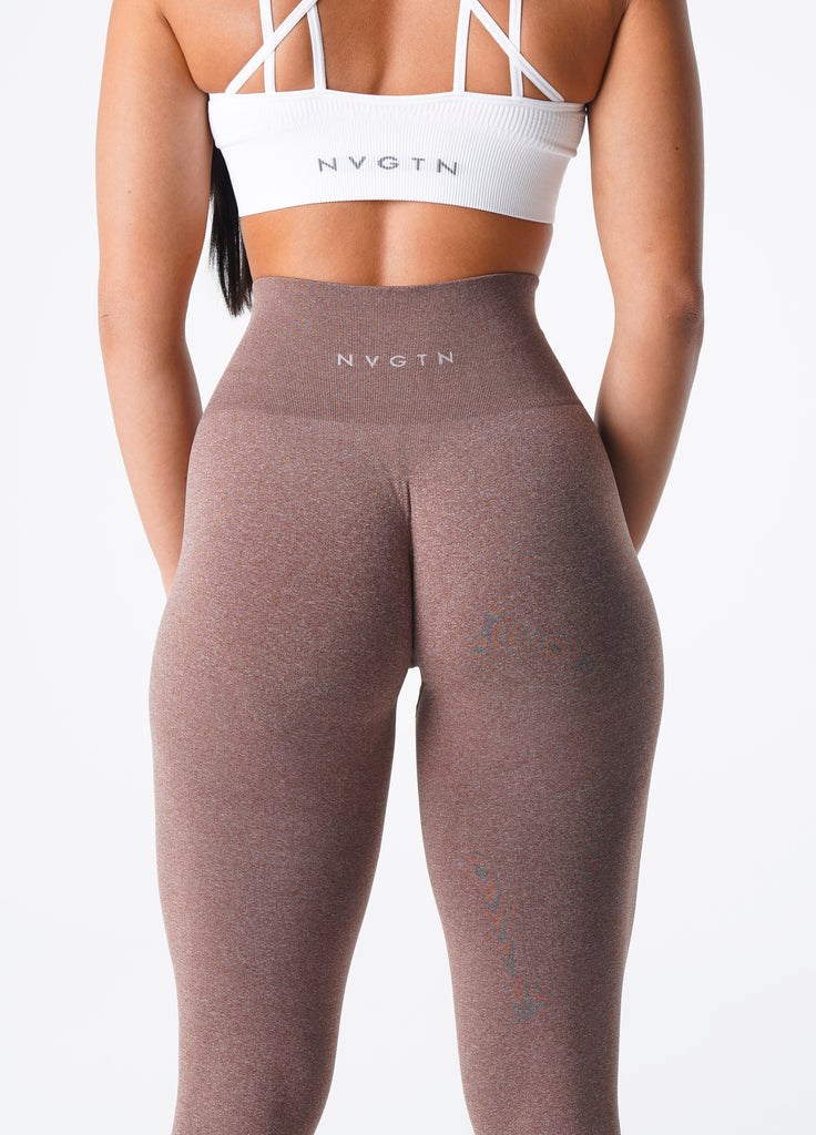 NVGTN NV Seamless Leggings Cocoa  Leggings Femme | UBQ-0438174