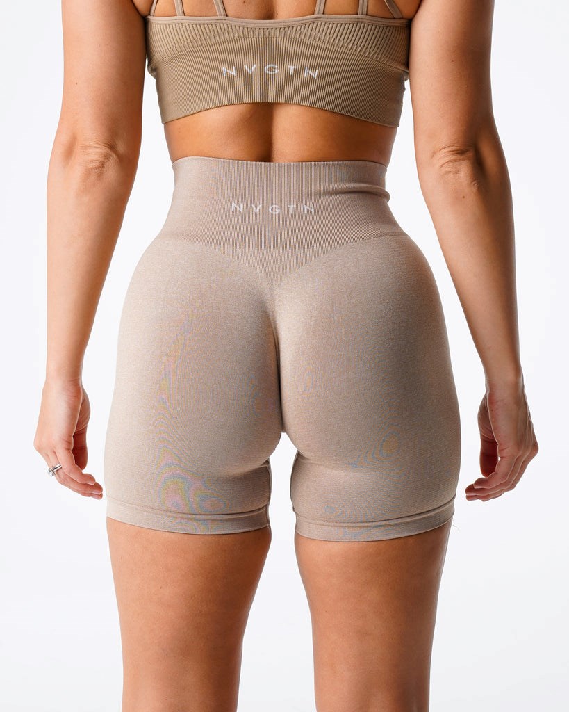 NVGTN Pro Seamless Shorts Beige  Shorts Femme | IXC-1338211