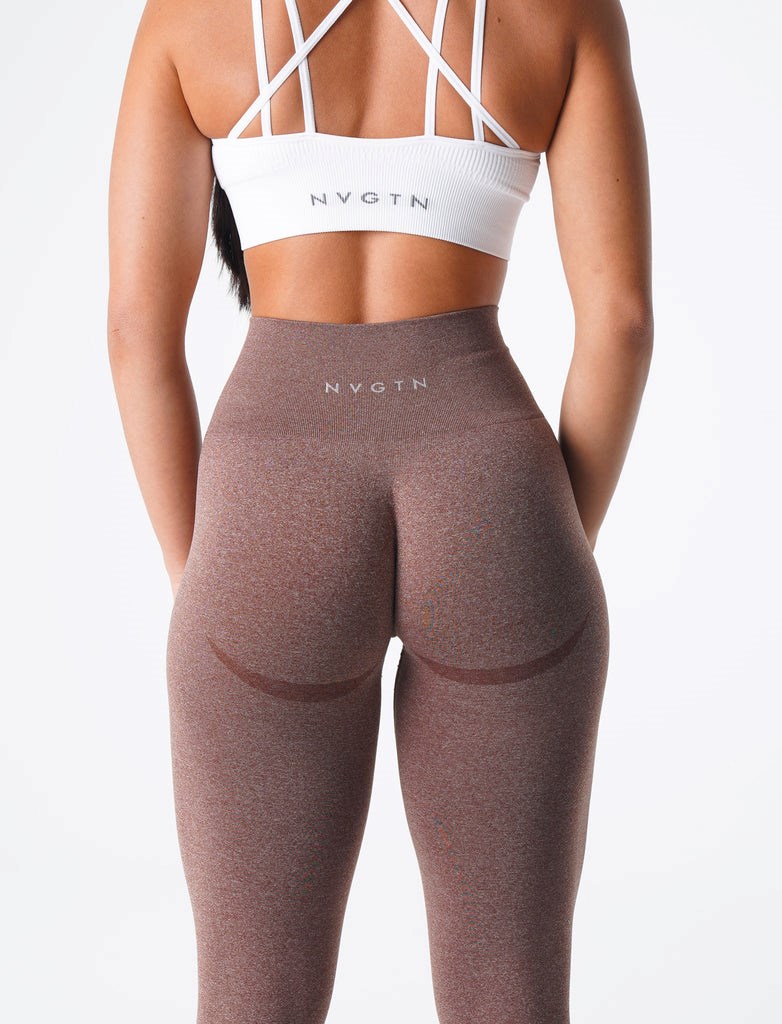 NVGTN Curve Seamless Leggings Cocoa  Leggings Femme | QJL-9172395