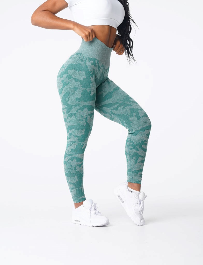 NVGTN Camo Seamless Leggings Vert  Leggings Femme | SBO-5734152