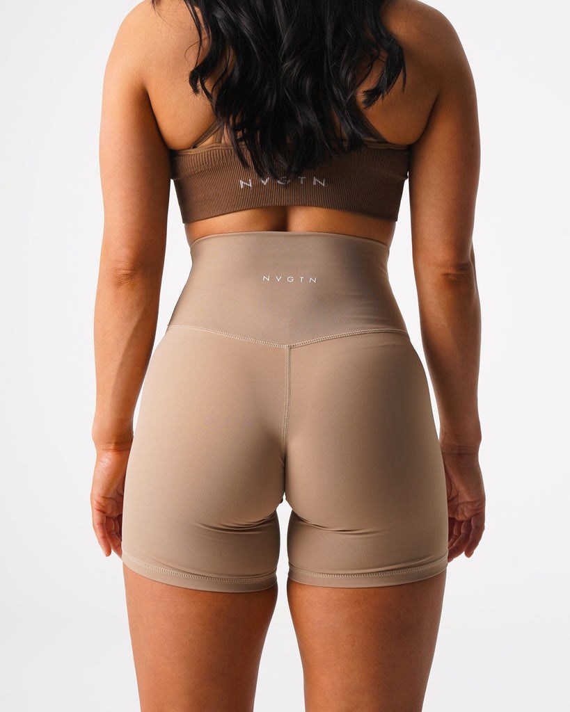 NVGTN Signature 2.0 Shorts Latte  Shorts Femme | OLC-4801736