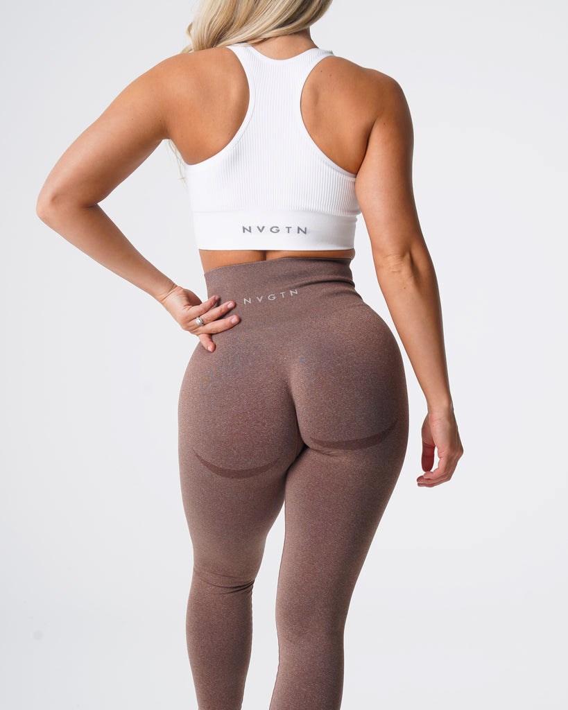 NVGTN Contour Seamless Leggings Cocoa  Leggings Femme | XXV-5147048