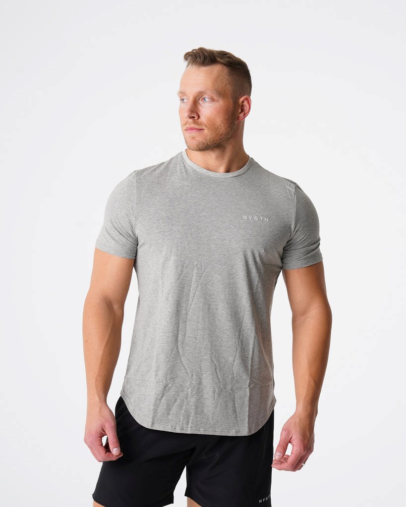 NVGTN Pulse Fitted Tee Grise  T Shirts Homme | OQL-6104787