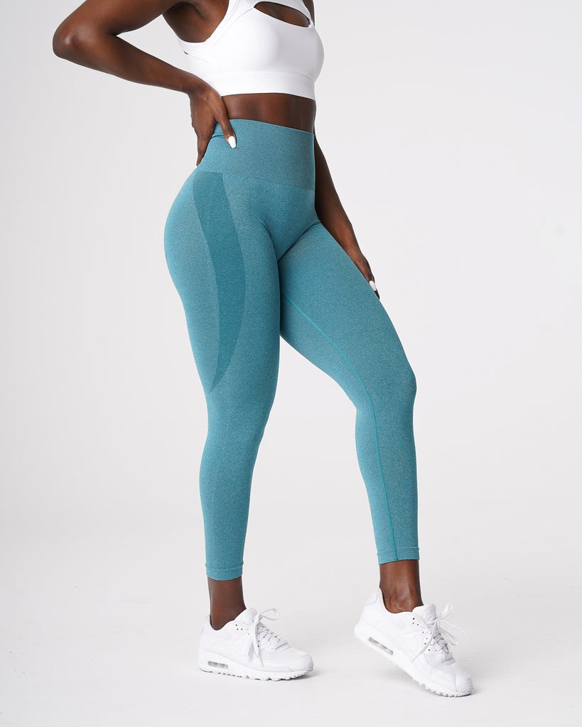 NVGTN Contour Seamless Leggings Teal  Leggings Femme | DVF-1463384