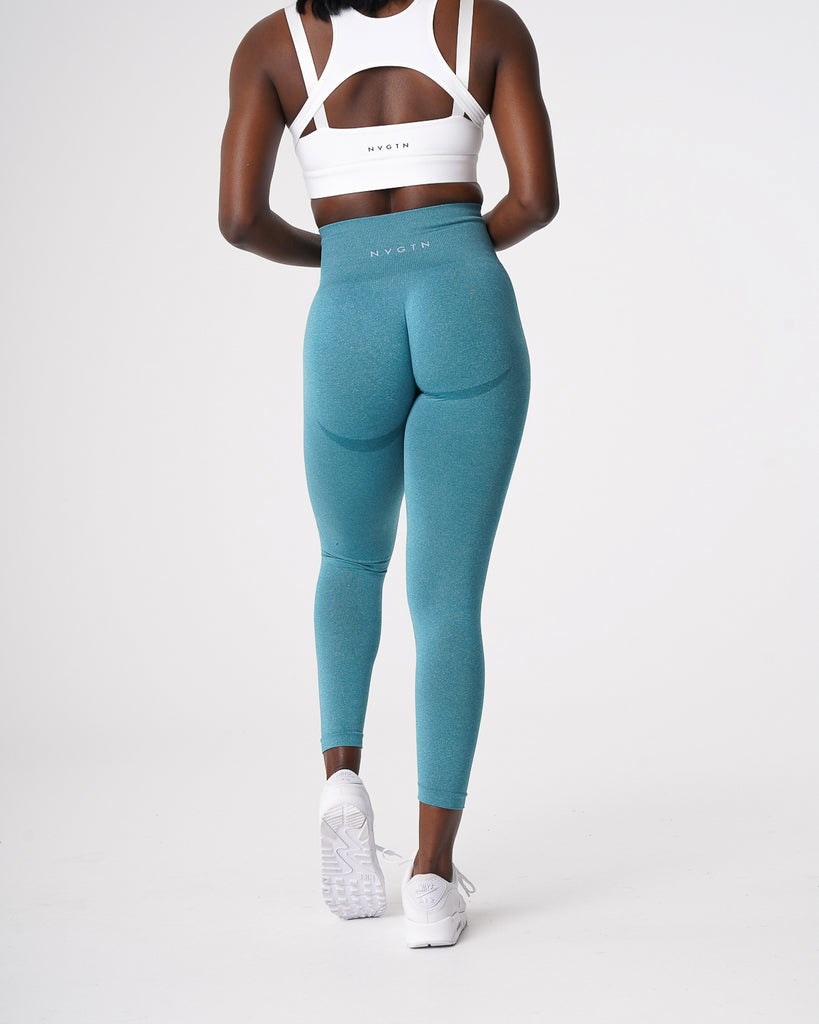 NVGTN Contour Seamless Leggings Teal  Leggings Femme | DVF-1463384