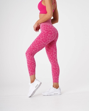 NVGTN Leopard Seamless Leggings Fushia  Leggings Femme | TRM-2549251