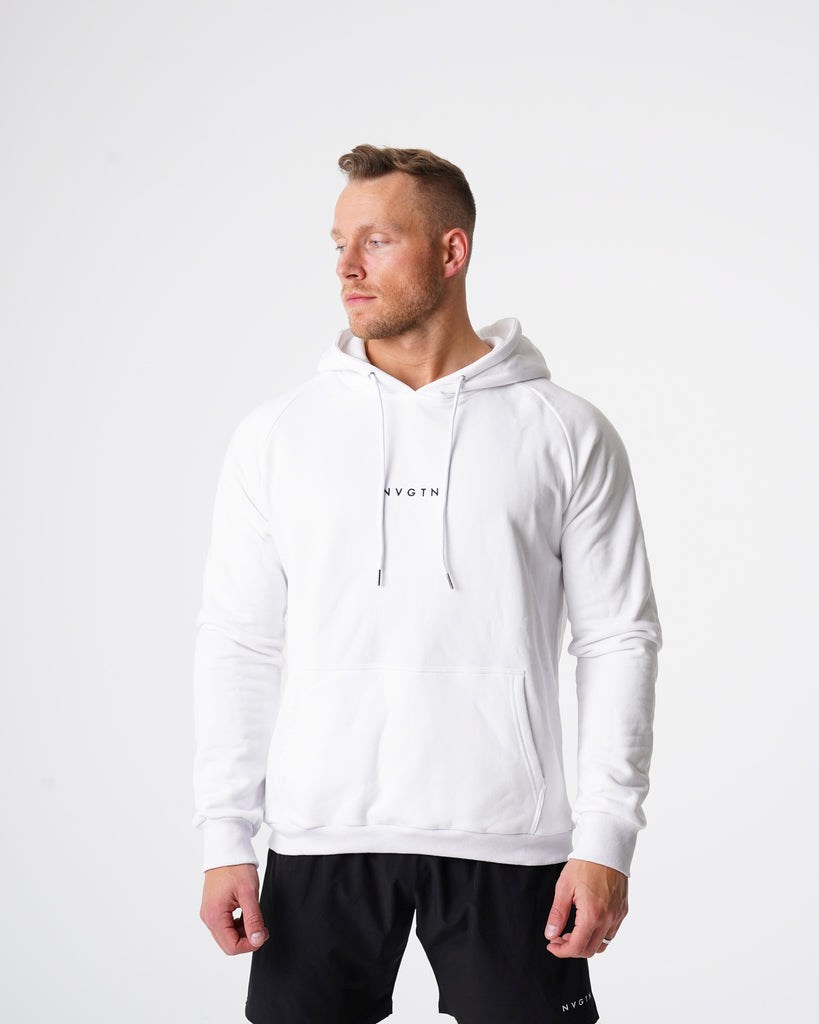 NVGTN Lounge Hoodie Blanche  Sweat à Capuche Homme | HLL-0785429