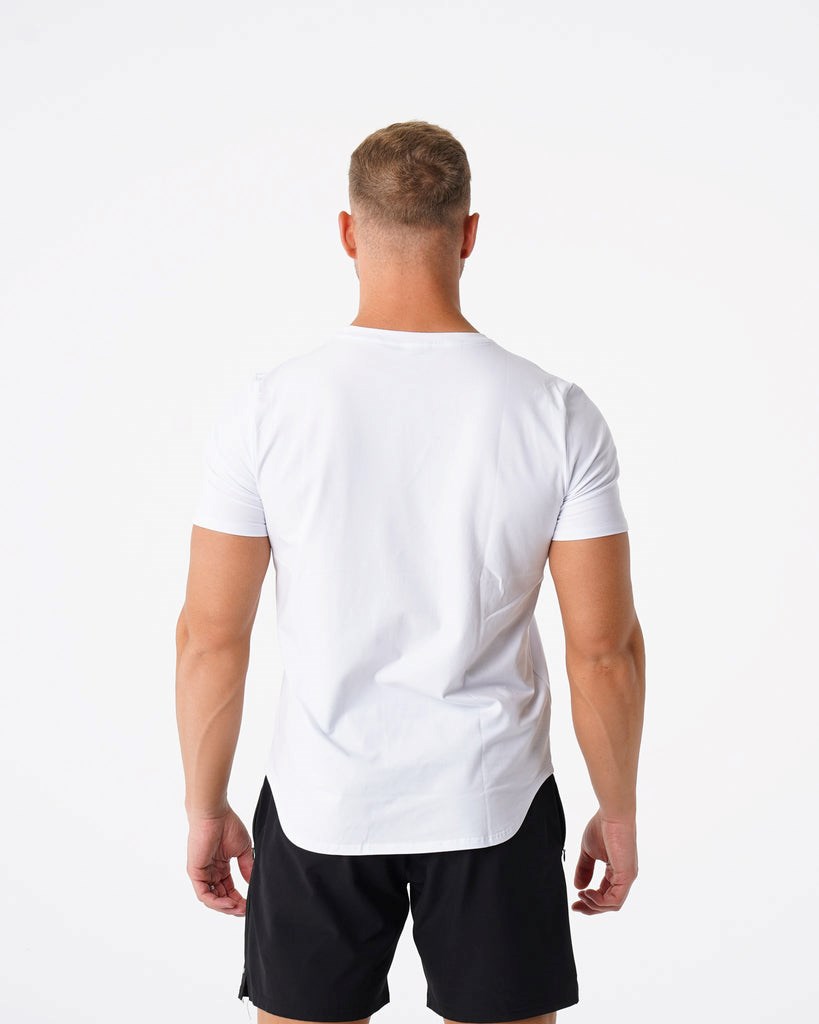 NVGTN Pulse Fitted Tee Blanche  T Shirts Homme | RJB-9163524