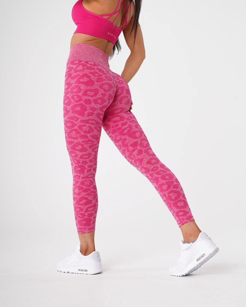 NVGTN Leopard Seamless Leggings Fushia  Leggings Femme | TRM-2549251