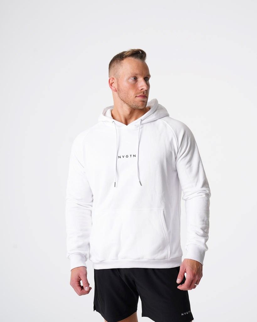 NVGTN Lounge Hoodie Blanche  Sweat à Capuche Homme | HLL-0785429