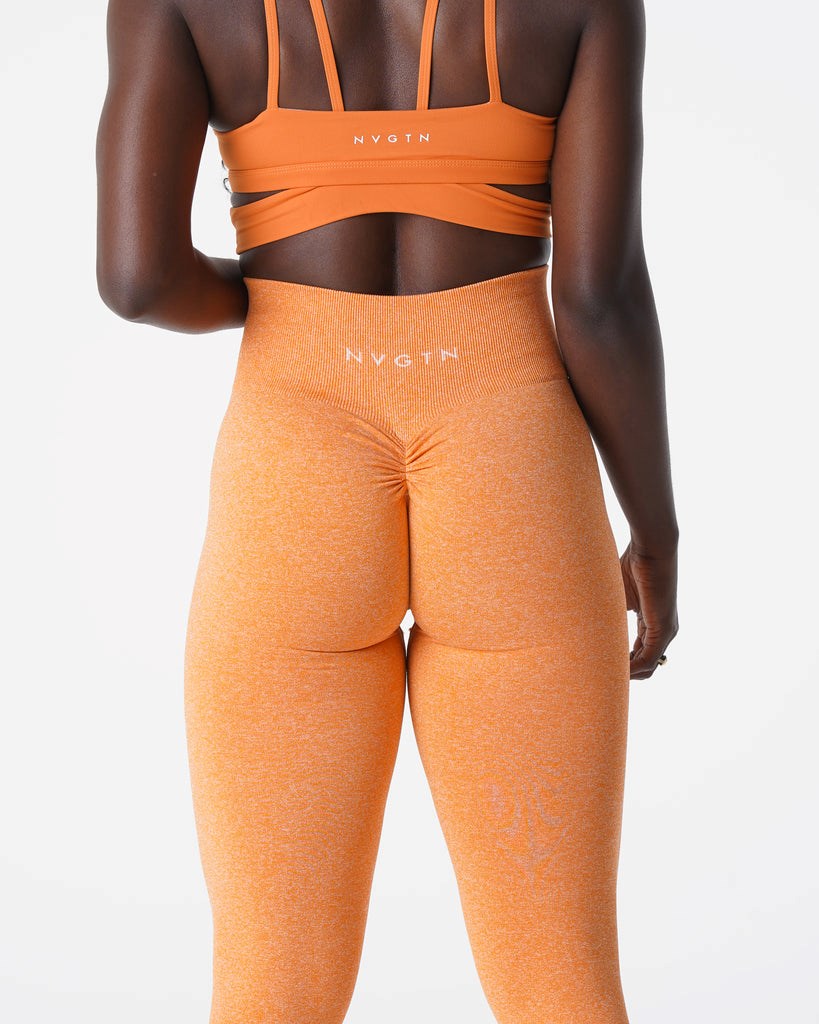 NVGTN Scrunch Seamless Leggings Orange  Leggings Femme | FZD-7532403