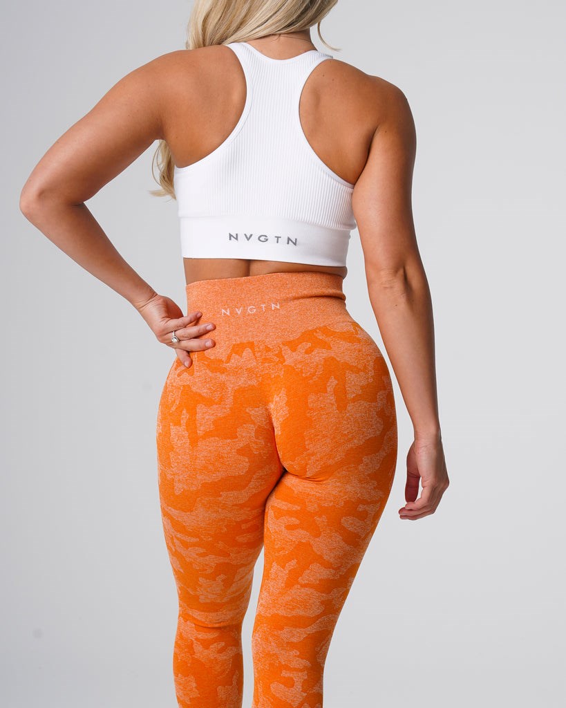 NVGTN Camo Seamless Leggings Orange  Leggings Femme | RTV-7473850