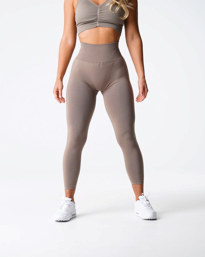 NVGTN Solid Seamless Leggings Taupe  Leggings Femme | LSW-0029809