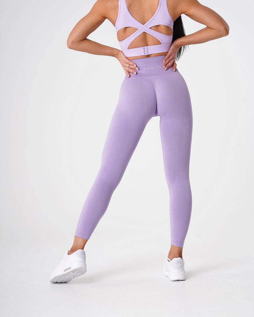 NVGTN NV Seamless Leggings Lilac  Leggings Femme | SVS-5321932