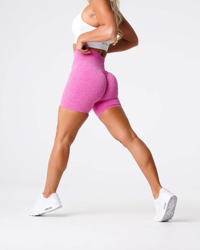 NVGTN Scrunch Seamless Shorts Rose  Shorts Femme | NBD-1419467