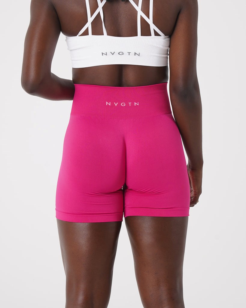 NVGTN Solid Seamless Shorts Magenta  Shorts Femme | WQK-6589844