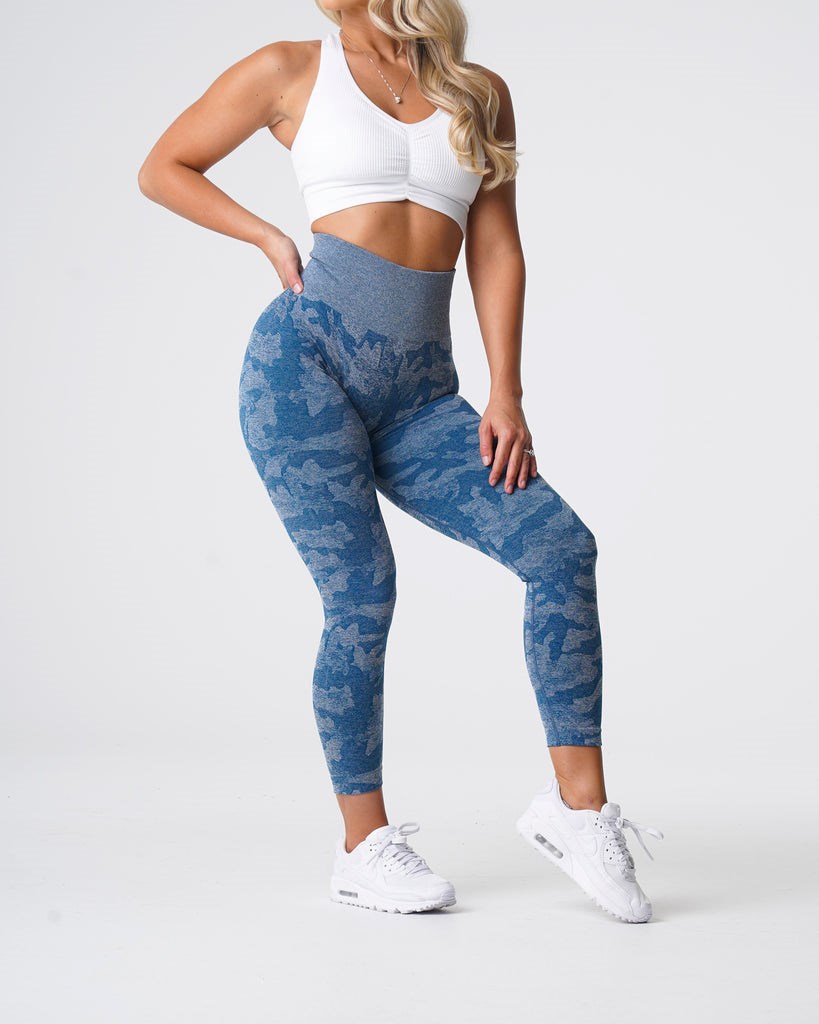 NVGTN Camo Seamless Leggings Bleu  Leggings Femme | ABH-3634213