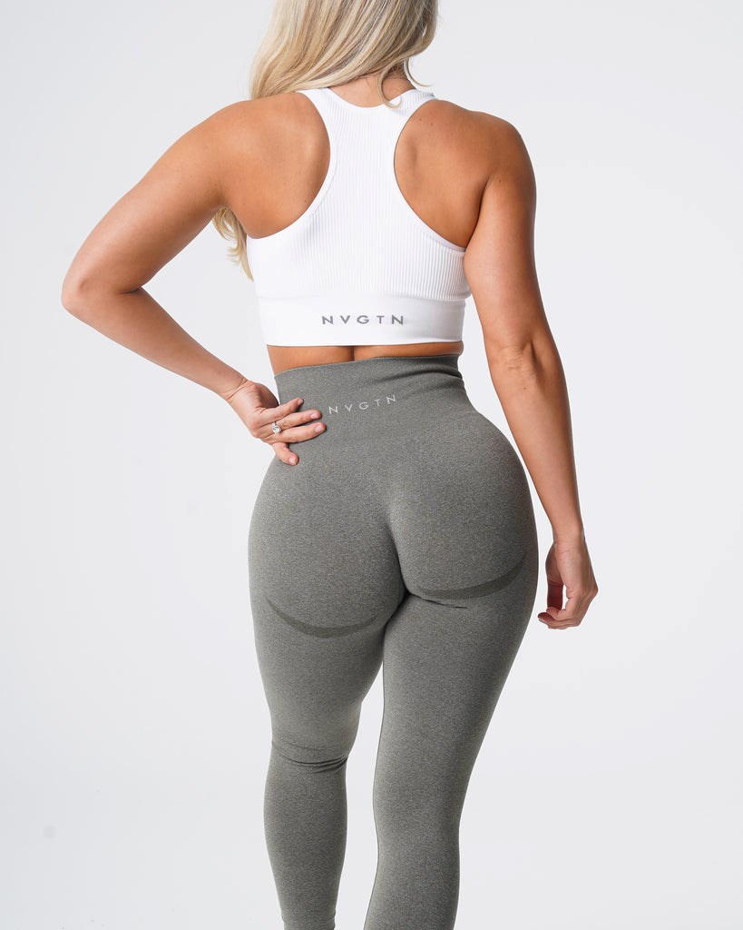 NVGTN Contour Seamless Leggings Kaki Vert  Leggings Femme | YZR-7072788