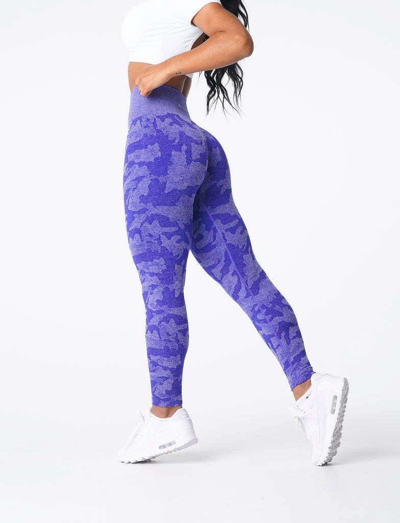 NVGTN Camo Seamless Leggings Bleu  Leggings Femme | JVZ-4301281