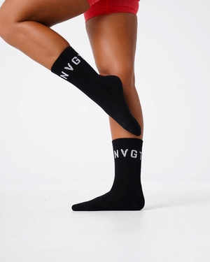 NVGTN Crew Socks Noir  Chaussettes Homme | BCX-5788558