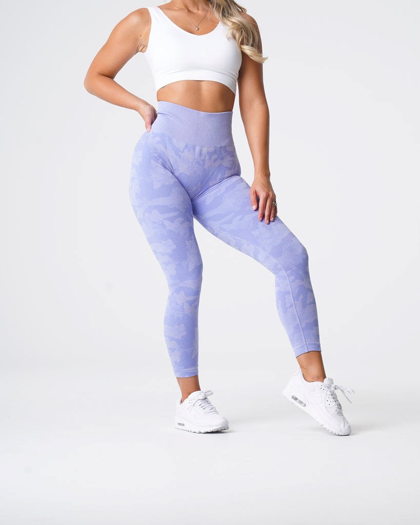 NVGTN Camo Seamless Leggings Periwinkle  Leggings Femme | FNU-0391491