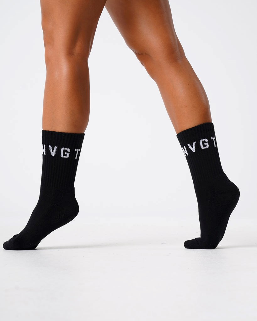 NVGTN Crew Socks Noir  Chaussettes Homme | BCX-5788558