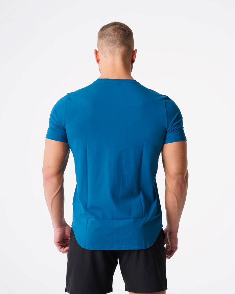 NVGTN Pulse Fitted Tee Bleu  T Shirts Homme | HUI-7018342