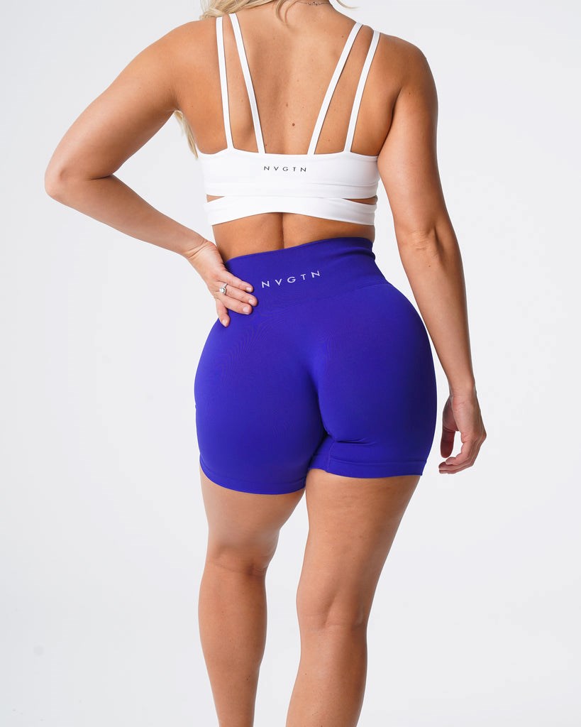 NVGTN Solid Seamless Shorts Cobalt  Shorts Femme | XWM-3266499