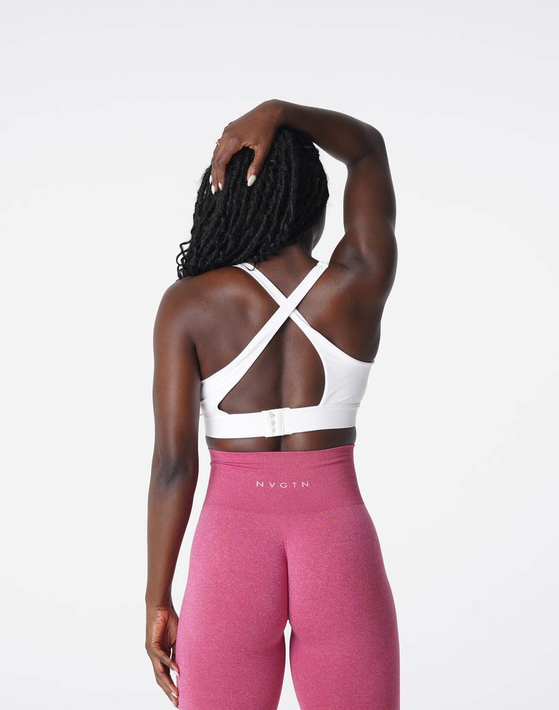 NVGTN Reveal Bra Blanche  Soutien Gorge Sport Femme | BWR-7215794