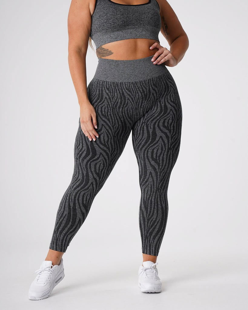 NVGTN Zebra Seamless Leggings Noir  Leggings Femme | GUN-4349152