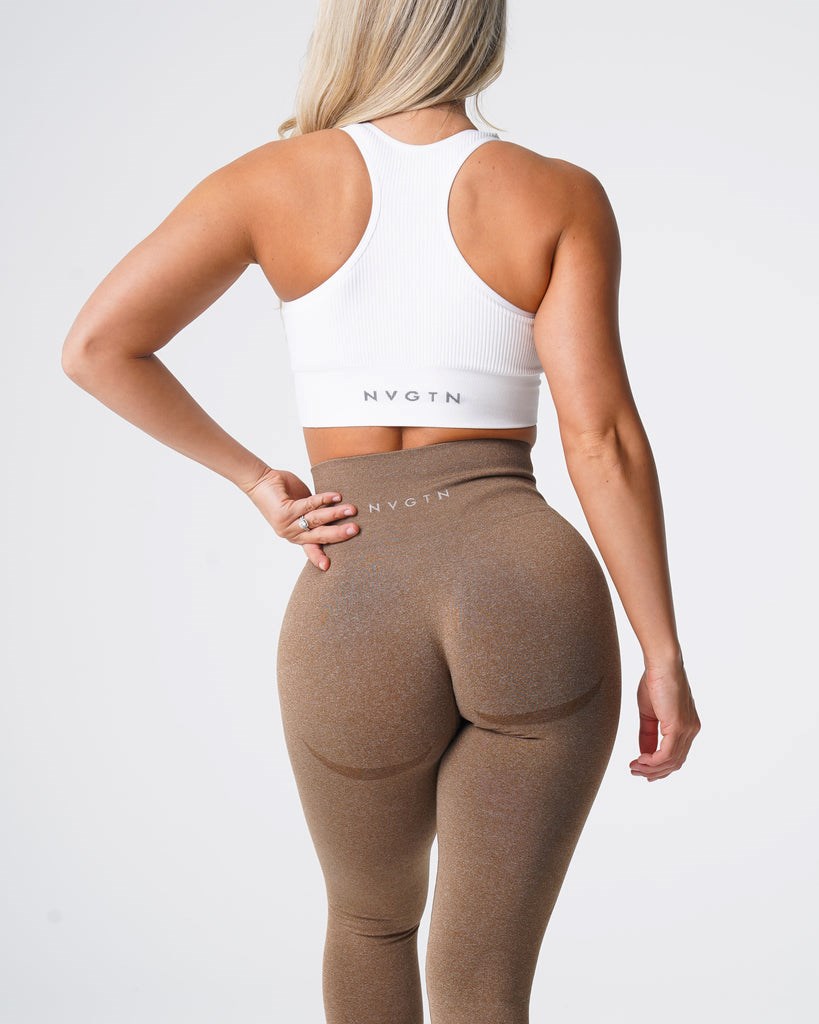 NVGTN Contour Seamless Leggings Mocha  Leggings Femme | WDU-6235959