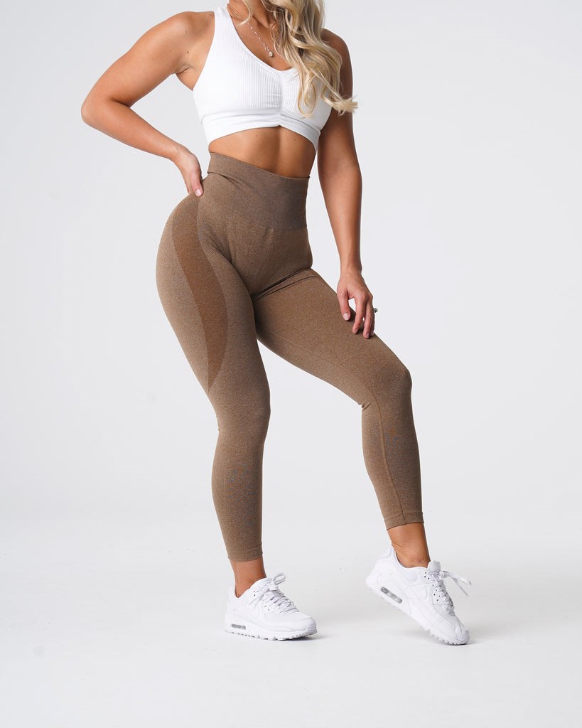 NVGTN Contour Seamless Leggings Mocha  Leggings Femme | WDU-6235959