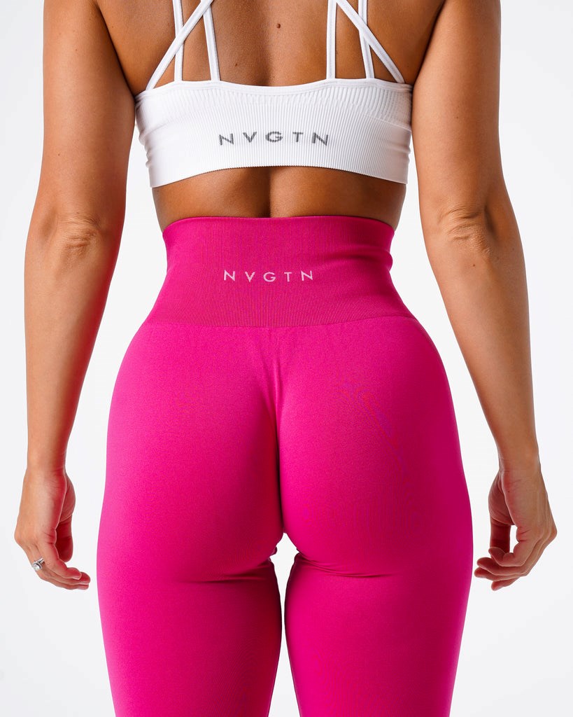 NVGTN Solid Seamless Leggings Magenta  Leggings Femme | KPO-8361486