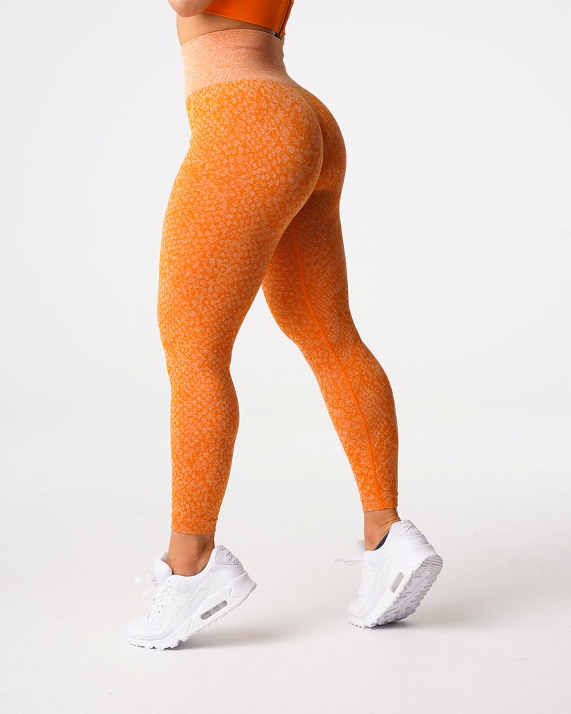 NVGTN Snakeskin Seamless Leggings Orange  Leggings Femme | PAU-6983180