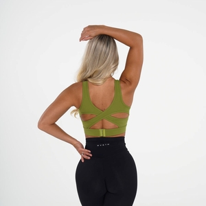 NVGTN Allure Bra Vert Olive  Soutien Gorge Sport Femme | HHV-7204855