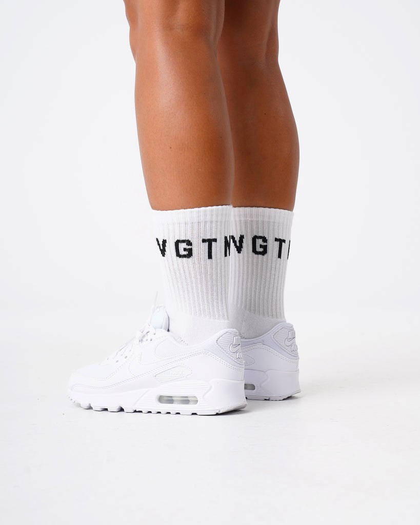 NVGTN Crew Socks Blanche  Chaussettes Homme | KWS-5239208