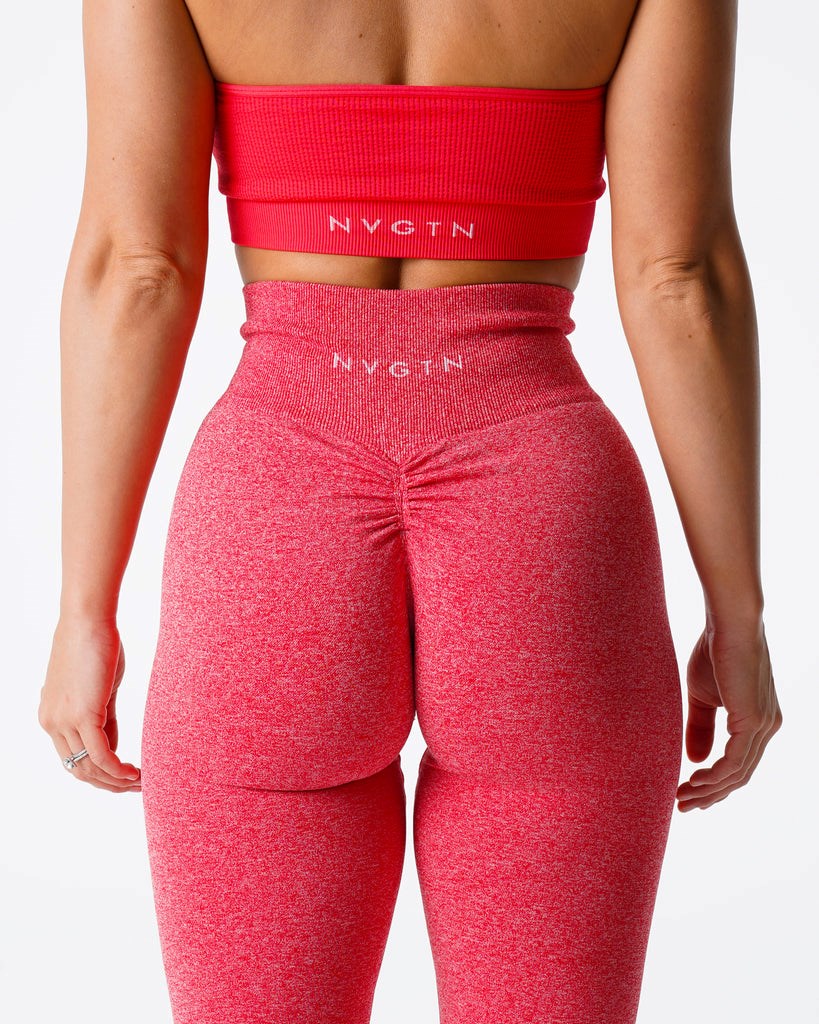 NVGTN Scrunch Seamless Leggings Candy Apple  Leggings Femme | OFP-5336799