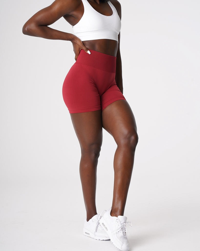 NVGTN Solid Seamless Shorts Carmine  Shorts Femme | IOU-5678666