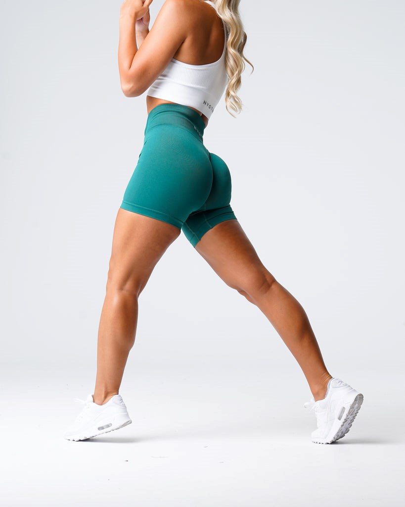 NVGTN Solid Seamless Shorts Emerald  Shorts Femme | IXR-1840938