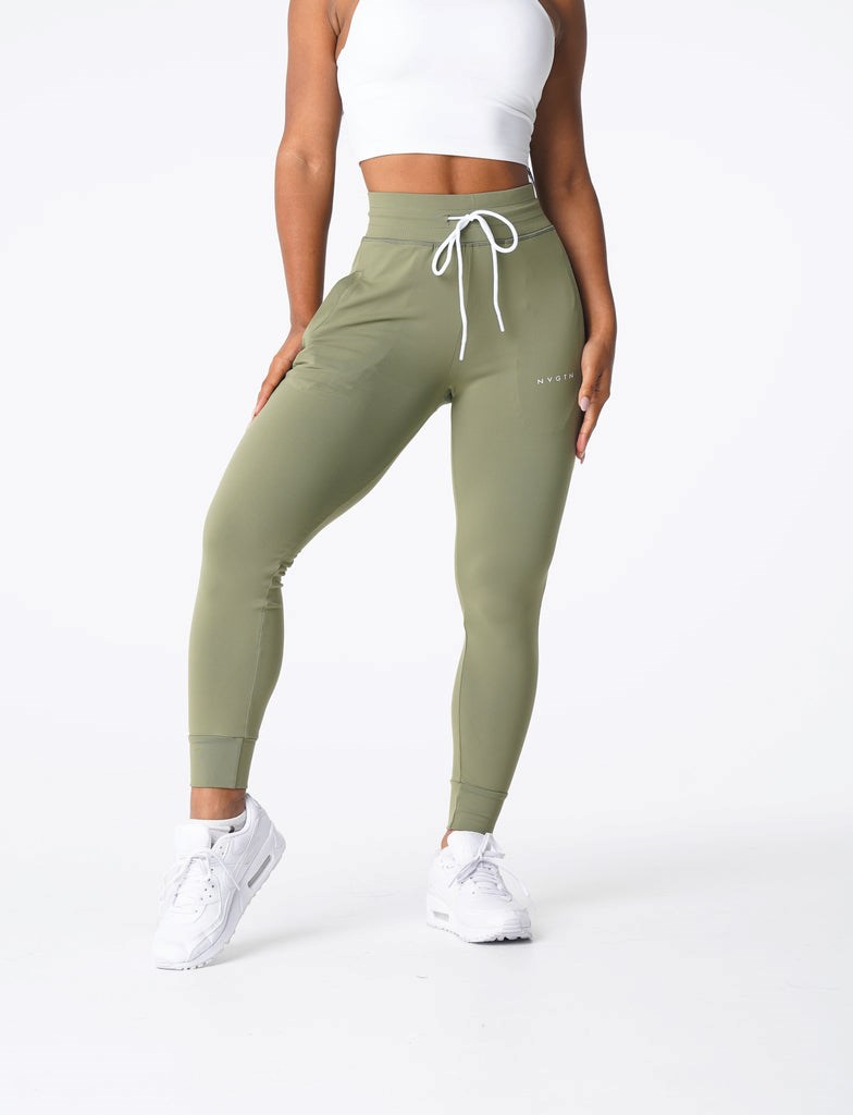 NVGTN Joggers Vert Olive  Joggers Femme | SVM-2218647