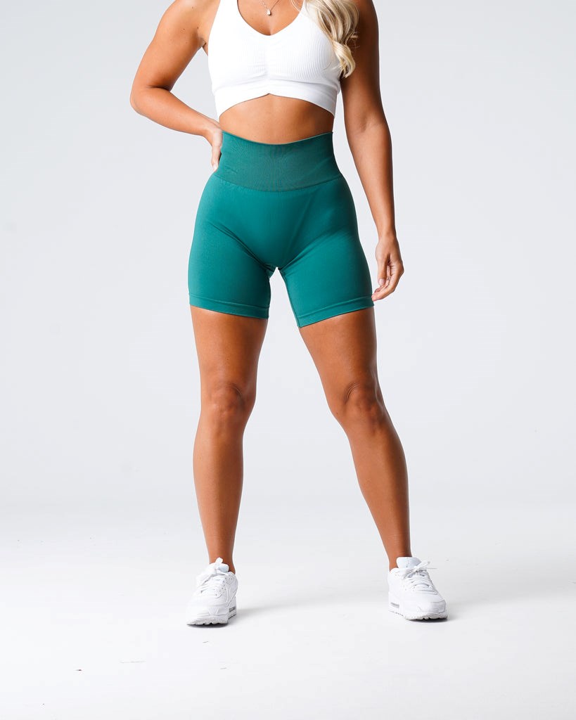 NVGTN Solid Seamless Shorts Emerald  Shorts Femme | IXR-1840938